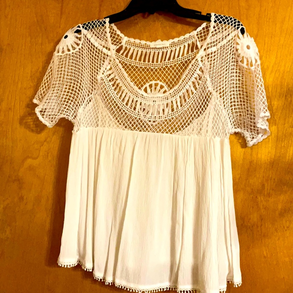 Aeropostale white crop top